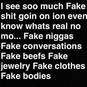THESE NIGGAZ FAKE