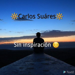 Sin inspiración 😔