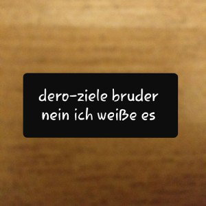 dero-ziele bruder nein ich weiße es (official musik) 