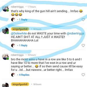king of the gun hill is a scared fuck stick in