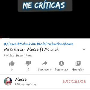 Me Críticas- Alexcé ft Mc luck 