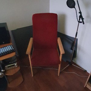 Freestyle In A Red Chair. 