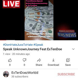 UnknownJourney Speak Feat ExTenDoe