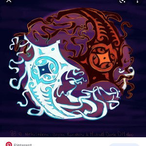 Raava and  Vaatu the legend of Korra