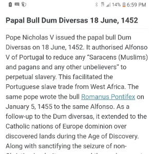 Papal Bull Dum Diversas