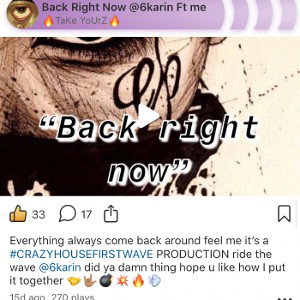 🎭BACK RIGHT NOW🎭