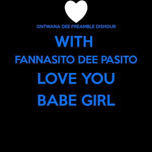 Love you bbe girl