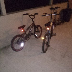 bike tracks. 