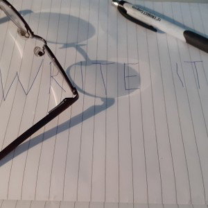 I write it