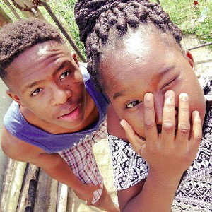 Having fun with my sister