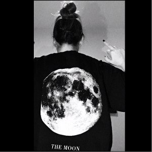 Moon and street