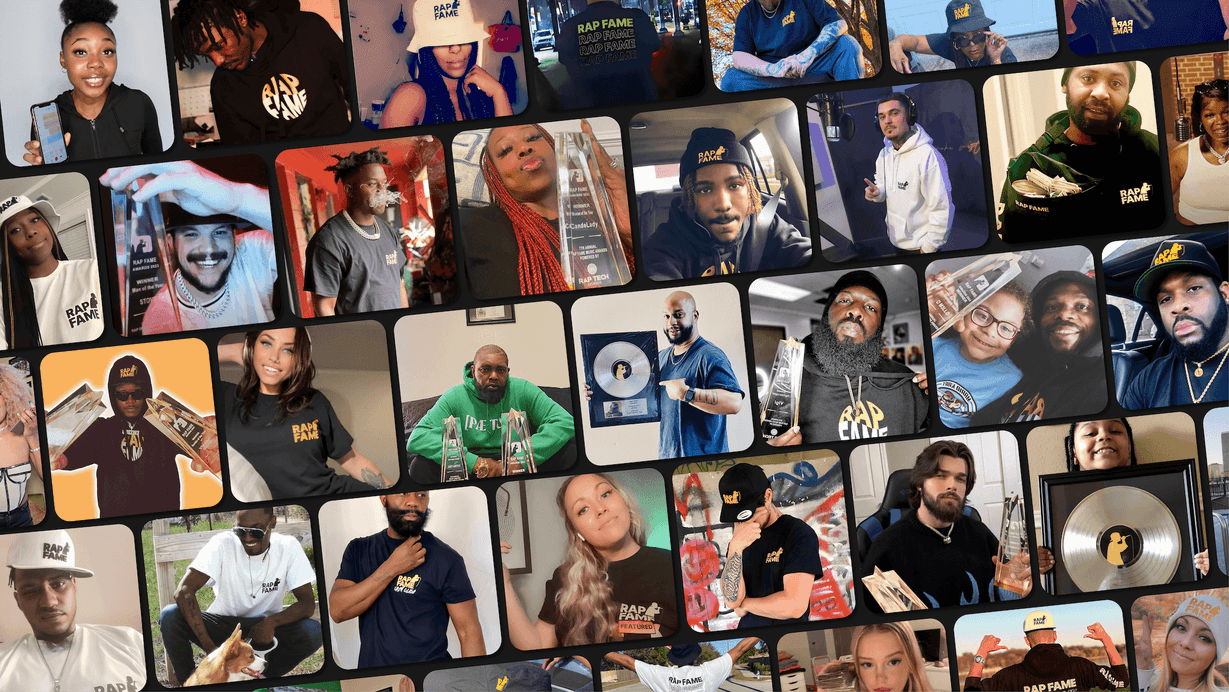 Collage of Rap Fame artists