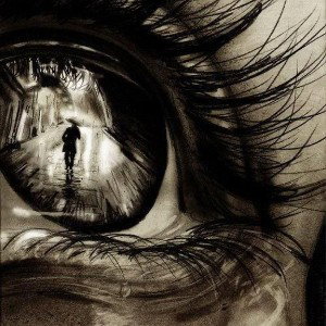 The woman with lonely eyes