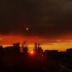 огненный закат 