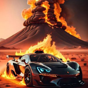 The cars lit on fire 