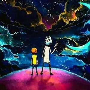mirando la luna 