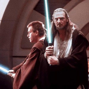 Qui-Gon Jinn featuring Obi One Kenobi we will Train The Chosen One