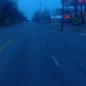 Down a one way street !!!! 