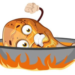 Chixken on the stove