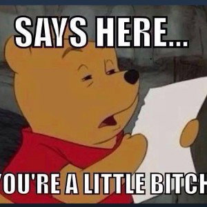 Youz a little B#*^% 
