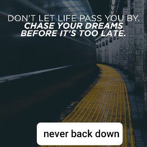 never back down,  (listen)