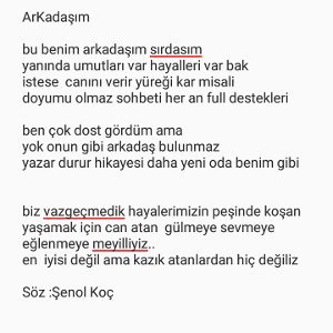 #Arkadaşım 