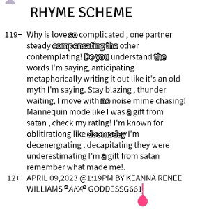 "RHYME SCHEME" 