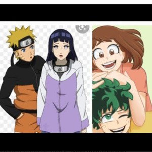 Hinata y Naruto vs Uraraka y Midoriya
