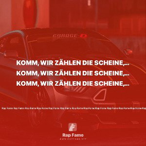 Komm, wir zählen die Scheine, während sie lange Weile,  