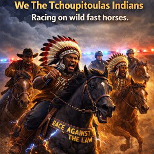 We Tchoupitoulas Indians Riding on Fast Horse “The Race