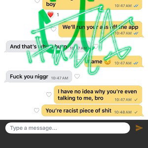 RACIST BITCH 