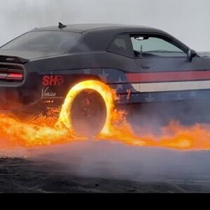 Tires are Burning on Fire 