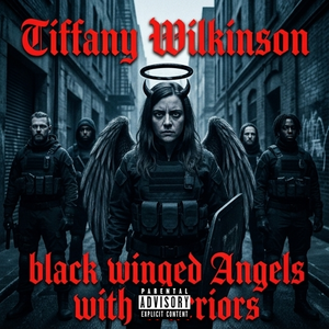 black winged Angels with warriors
