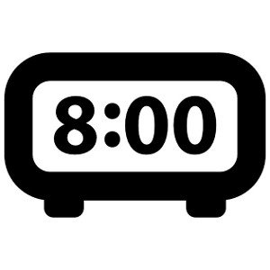 bis 8 uhr morgens / to 8 O'clock 