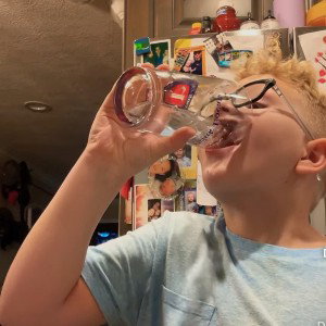 Chugging water