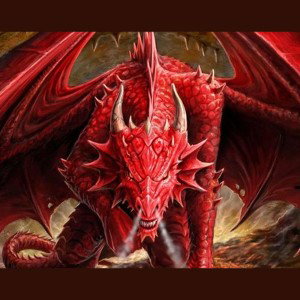 flaming dire wolf 