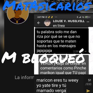me bloqueó el gordito Sicario