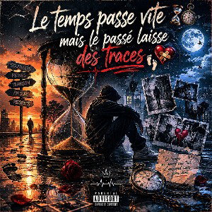 Titre : Le temps passe vite⏳⌚ mais le passé laisse des traces👣❤️‍🩹