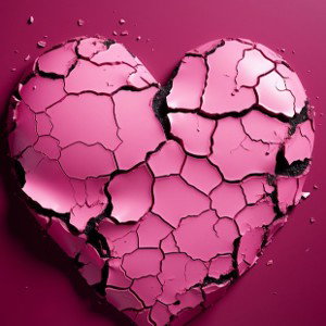 pink broken heart 