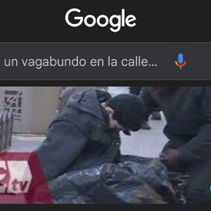 un vagabundo en la calle