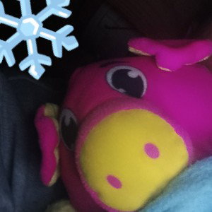 (no title)#titleless #lovelost #DEB the stuffed Pink pig #pigger 