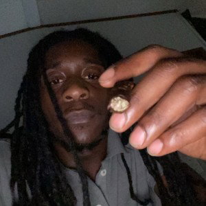 smoking on something 