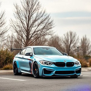 acelerado BMW na pista 