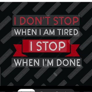 I don't stop