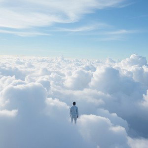 In the clouds 