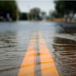 water in the road