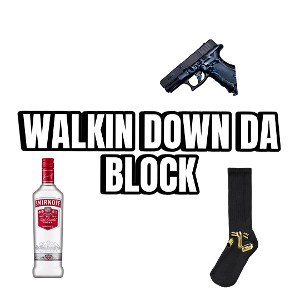 Walkin down da block