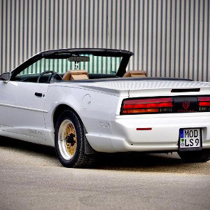 Mit dem Weißen Trans Am