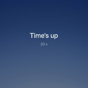 Time's up