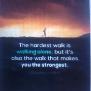 He walk alone